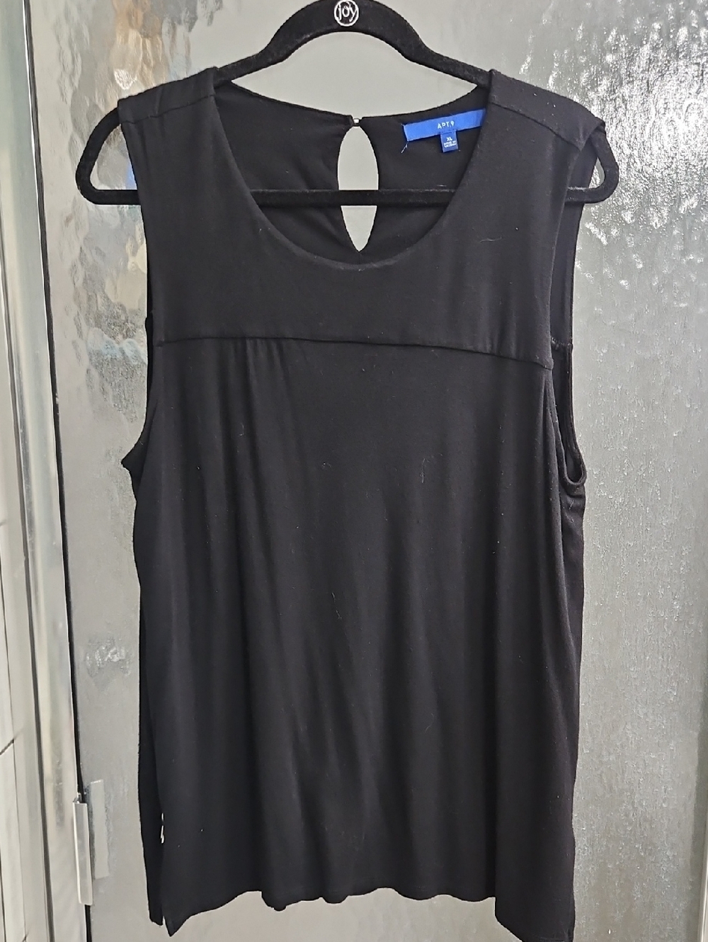Apt. 9 Black Sleeveless Keyhole Tank. Side Zippers